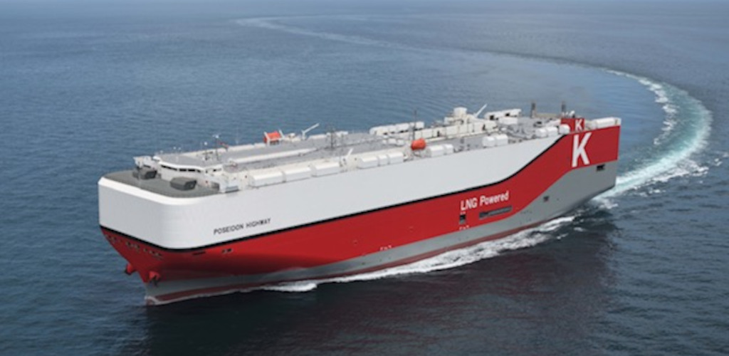 “K” Line Takes Delivery of LNG-Fueled Car Carrier