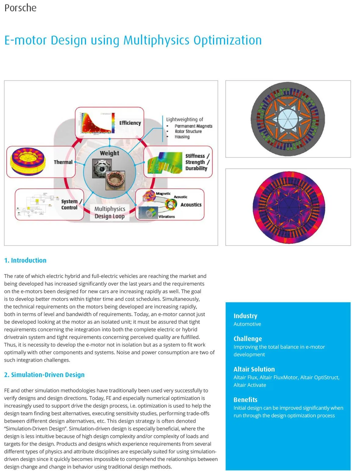 E-motor Design using Multiphysics Optimization white paper