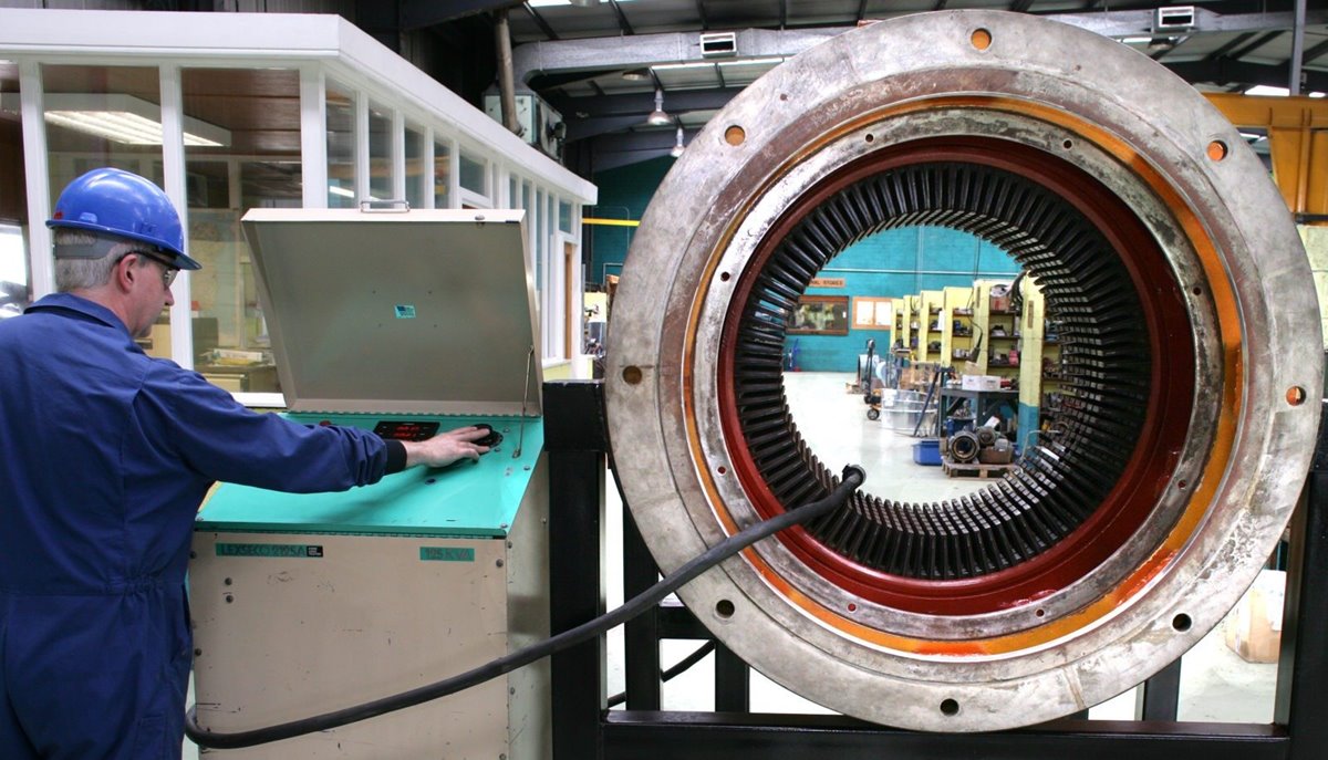 High-efficiency motors in production